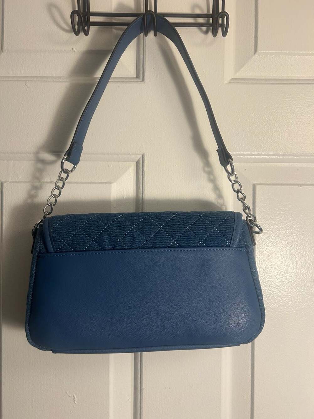 Juicy Couture Isn't She Lovely Flap Shoulder Bag Med Wash Denim - Picture 2 of 6